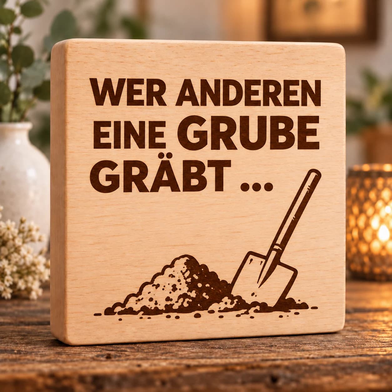 Brandblock Wer anderen eine Grube gräbt