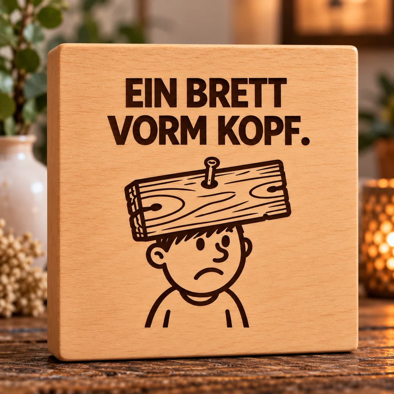 Brandblock Ein Brett vorm Kopf